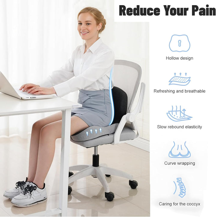 Memory Foam Seat Cushion for Office Chair and Truck Seat Cushion