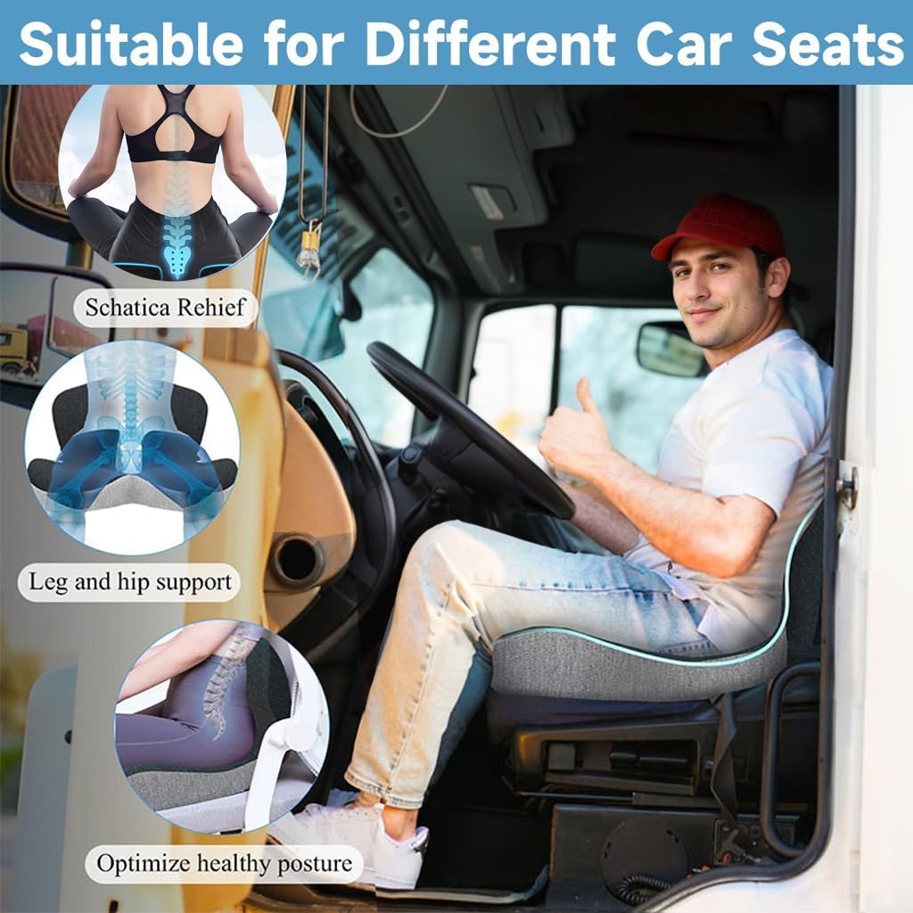 Memory Foam Seat Cushion for Office Chair and Truck Seat Cushion