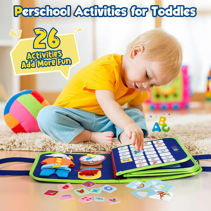 Montessori Toddler Activity Board Sensory Learning Toy 2 to 4 Years