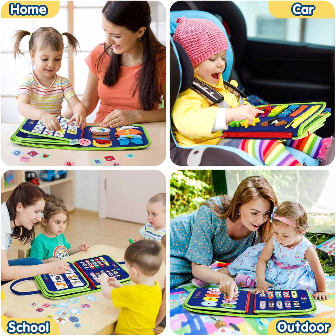 Montessori Toddler Activity Board Sensory Learning Toy 2 to 4 Years