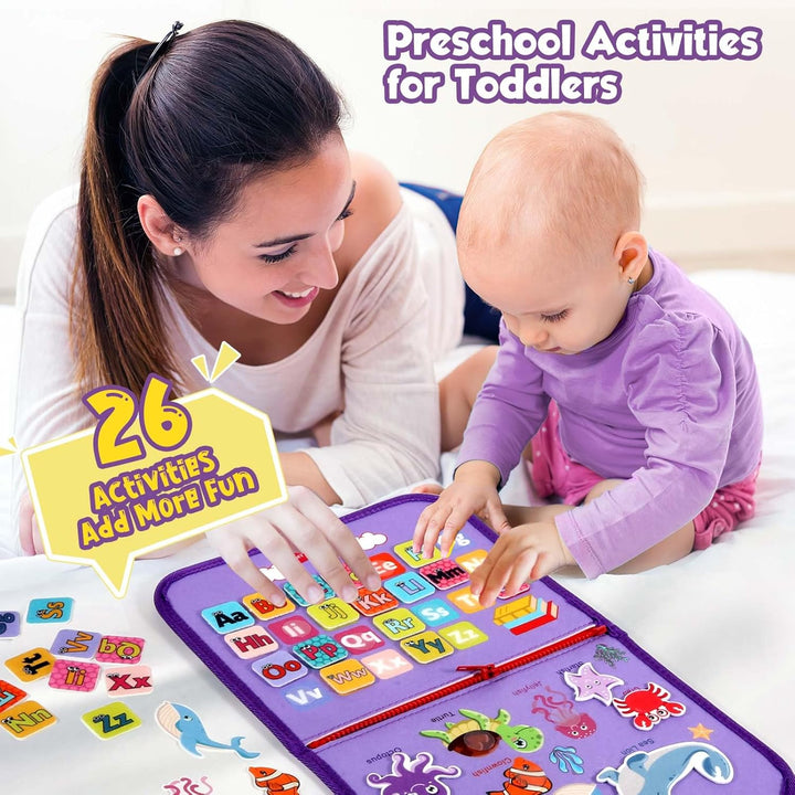Montessori Toddler Activity Board Sensory Learning Toy 2 to 4 Years