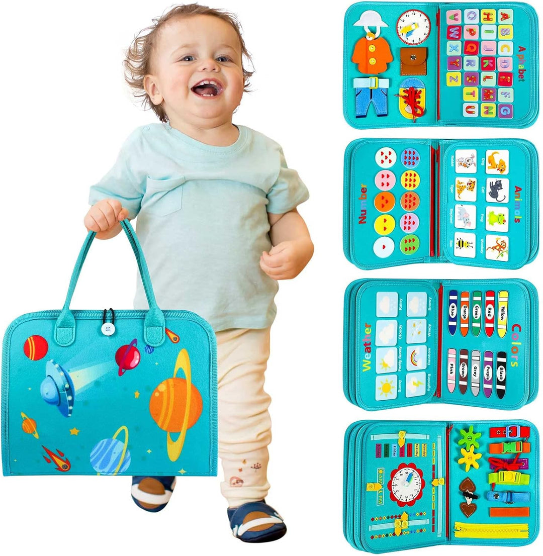 Montessori Toddler Activity Board Sensory Learning Toy 2 to 4 Years
