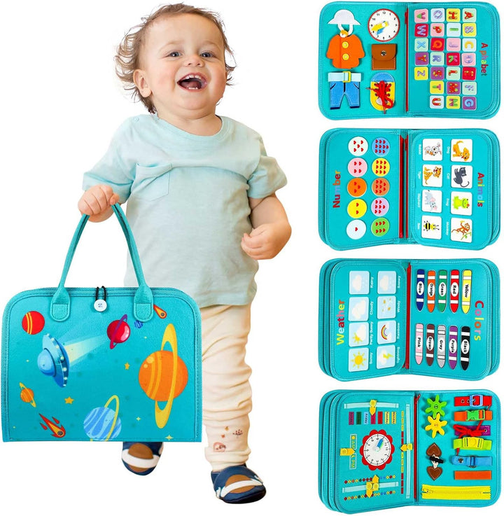 Montessori Toddler Activity Board Sensory Learning Toy 2 to 4 Years