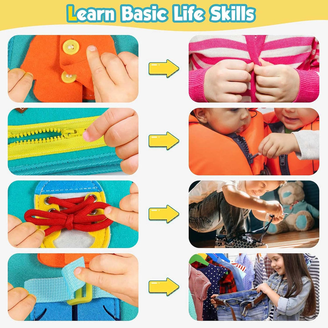 Montessori Toddler Activity Board Sensory Learning Toy 2 to 4 Years