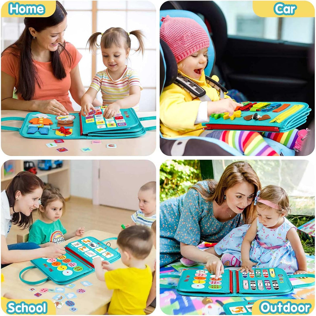 Montessori Toddler Activity Board Sensory Learning Toy 2 to 4 Years