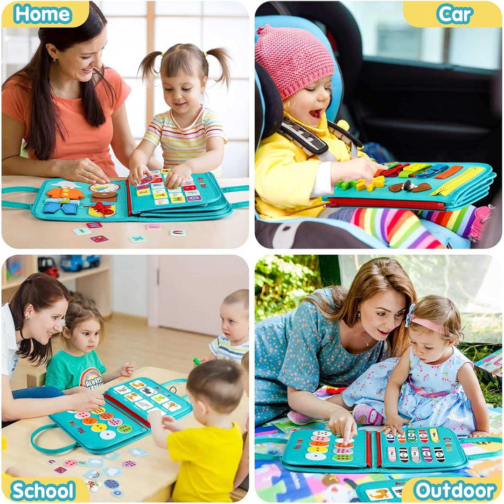 Montessori Toddler Activity Board Sensory Learning Toy 2 to 4 Years