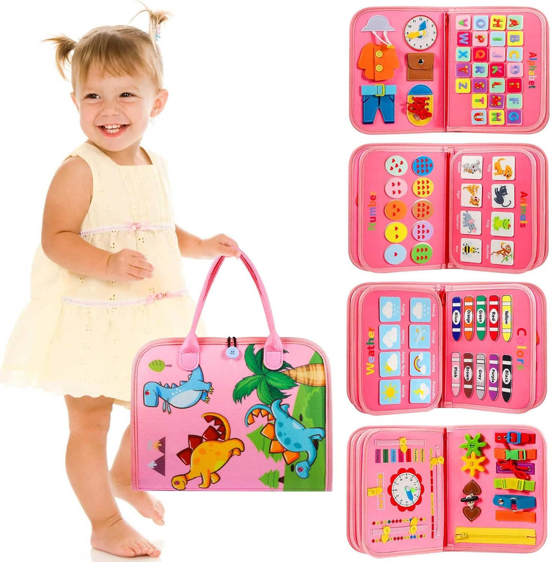 Montessori Toddler Activity Board Sensory Learning Toy 2 to 4 Years