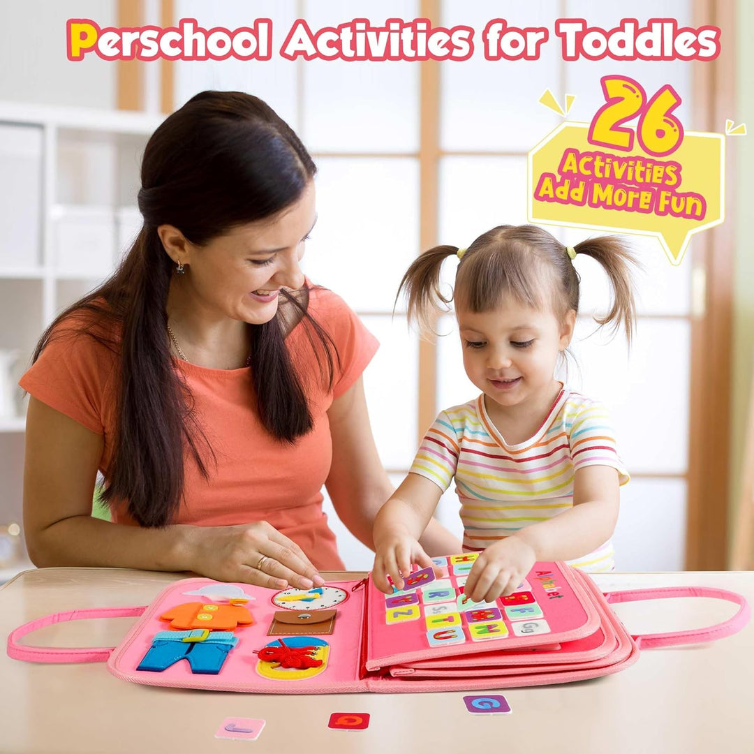 Montessori Toddler Activity Board Sensory Learning Toy 2 to 4 Years