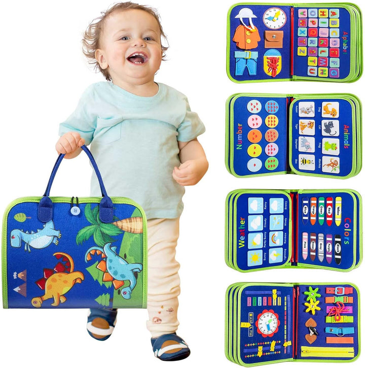 Montessori Toddler Activity Board Sensory Learning Toy 2 to 4 Years