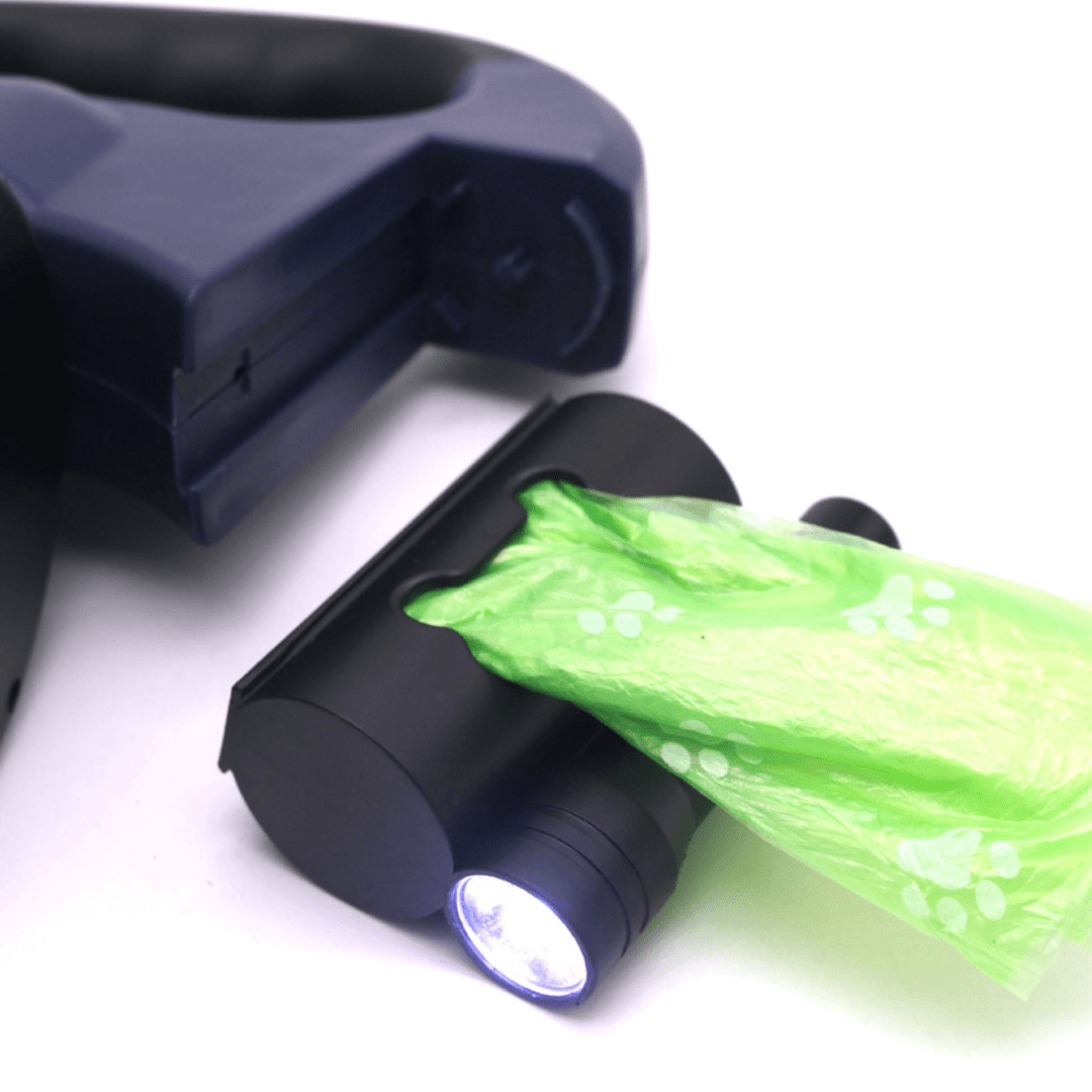 Double Dog Leash with Built-in LED Flashlight