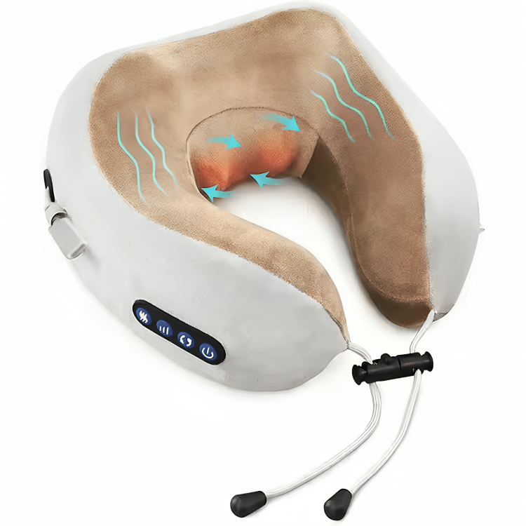 Memory Foam U Shaped Travel Neck Pillow Massager