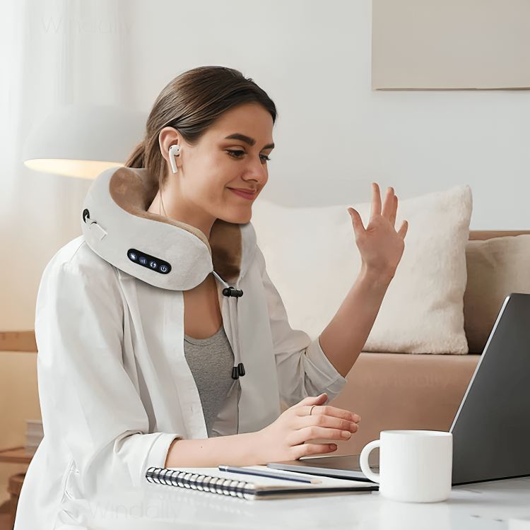 Memory Foam U Shaped Travel Neck Pillow Massager