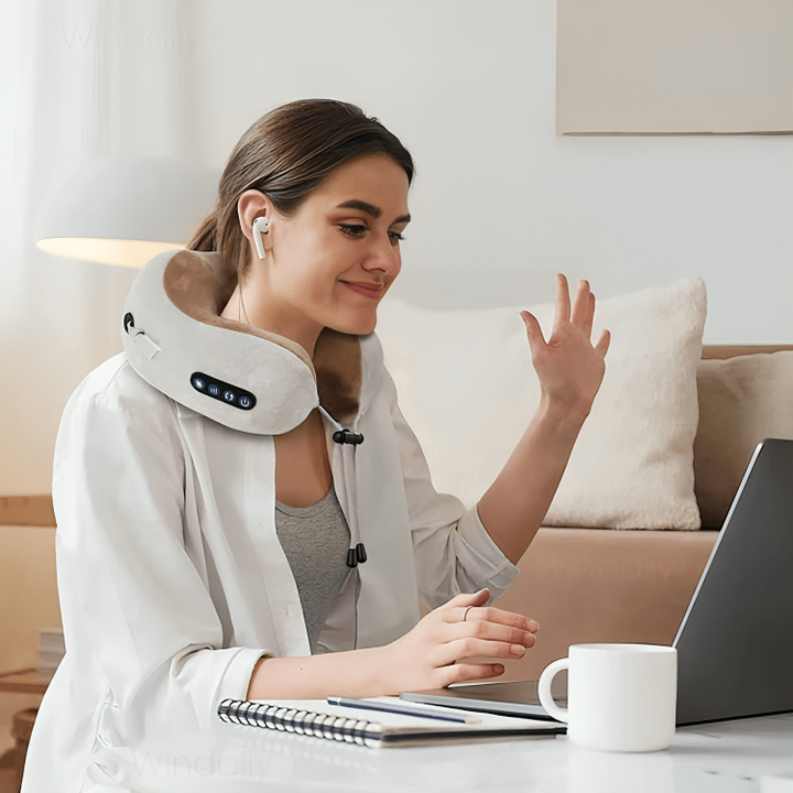 Memory Foam U Shaped Travel Neck Pillow Massager