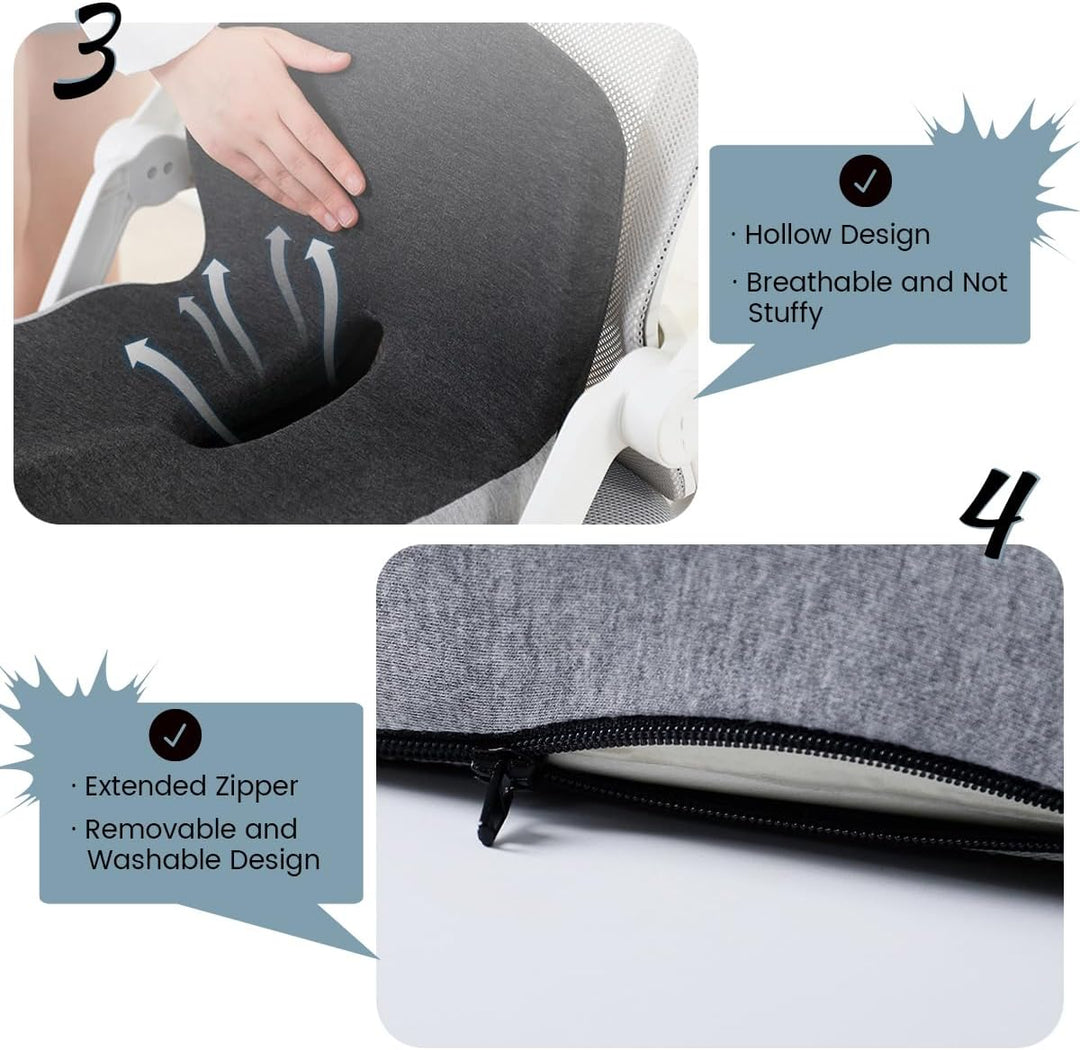 Orthopedic Lumbar Support Seat Cushion Pad for Chair