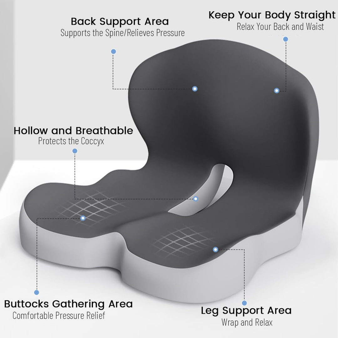 Orthopedic Lumbar Support Seat Cushion Pad for Chair