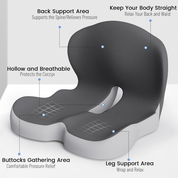 Orthopedic Lumbar Support Seat Cushion Pad for Chair