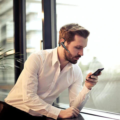 Wireless Bluetooth 5.1 Noise Cancelling Dual Microphone Headset Earpiece