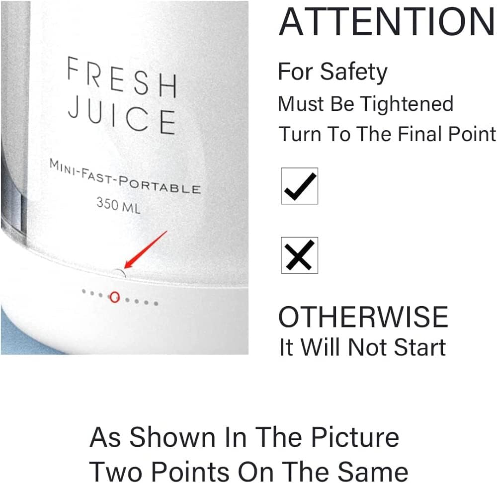 Personal Blender USB Rechargeable Portable Smoothie Mixer Bottle