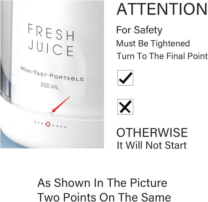 Personal Blender USB Rechargeable Portable Smoothie Mixer Bottle