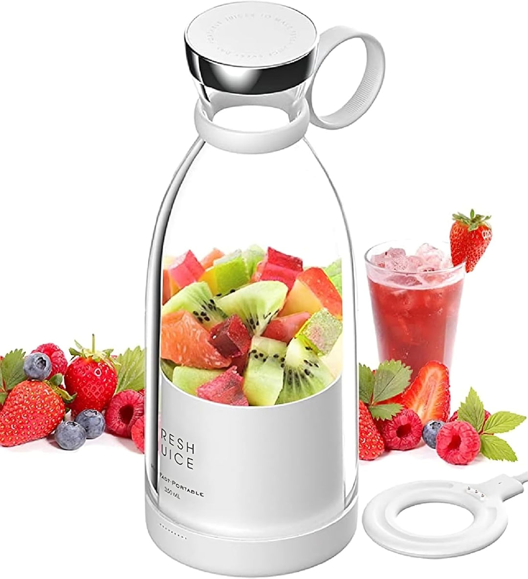 Personal Blender USB Rechargeable Portable Smoothie Mixer Bottle