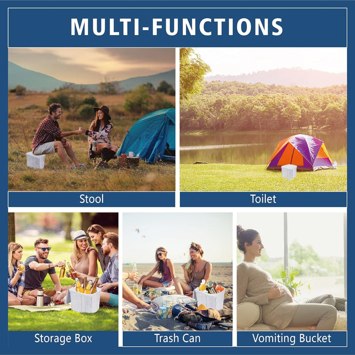 Folding Portable Camping Toilet Seat Chair Outdoor Travel Toilet
