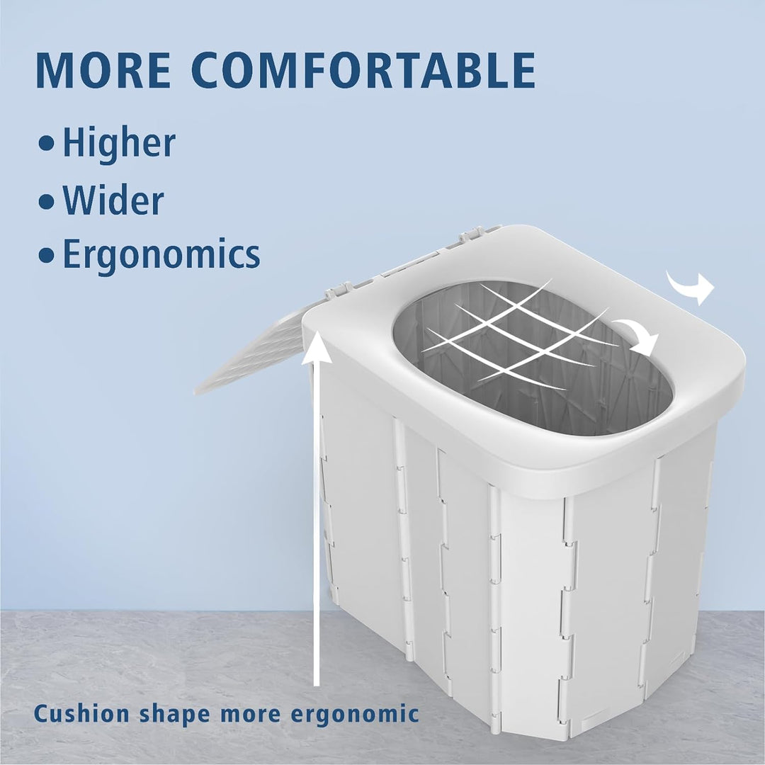 Folding Portable Camping Toilet Seat Chair Outdoor Travel Toilet