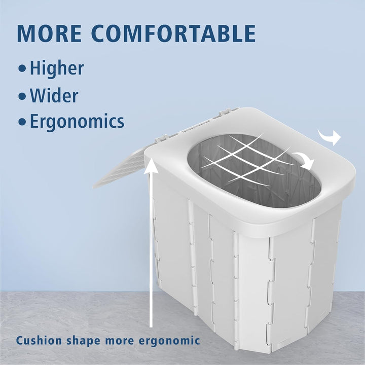 Folding Portable Camping Toilet Seat Chair Outdoor Travel Toilet