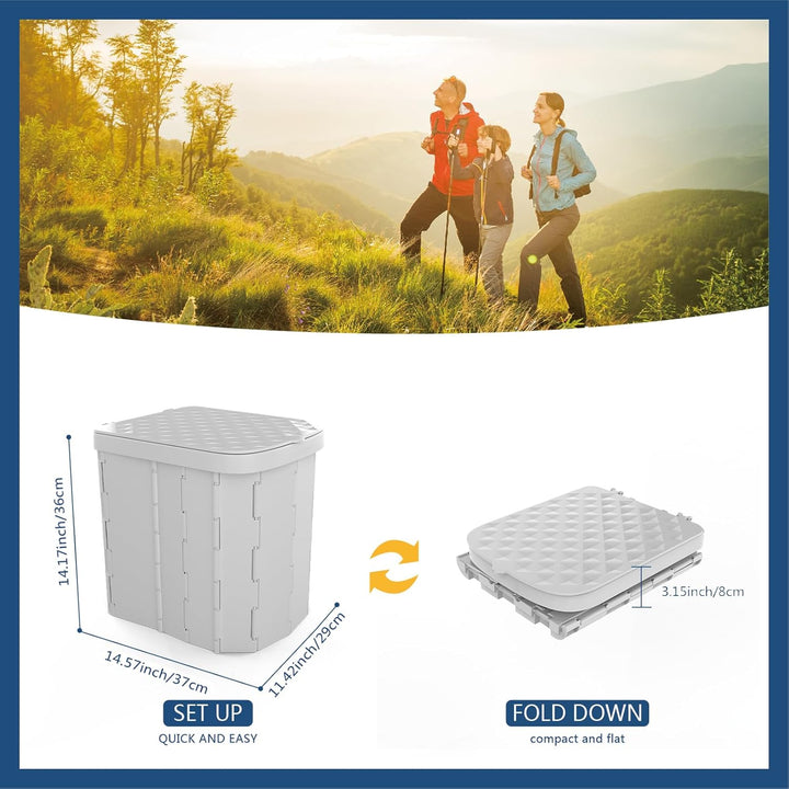 Folding Portable Camping Toilet Seat Chair Outdoor Travel Toilet