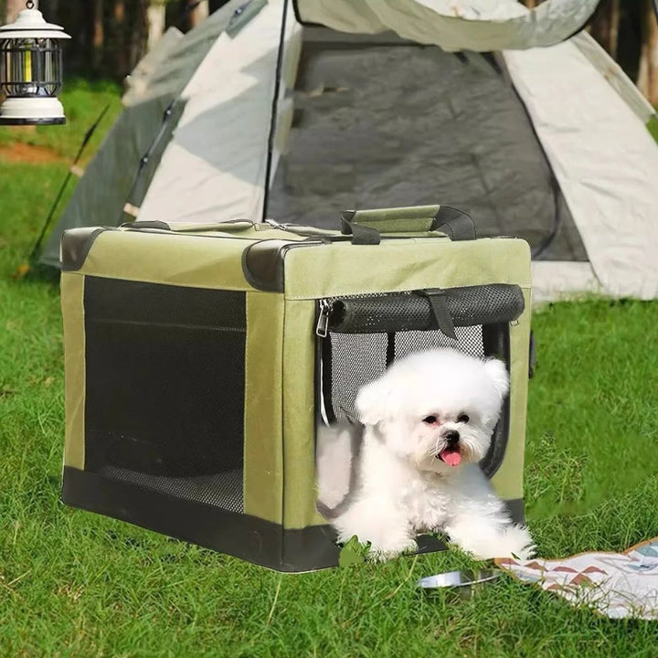 Folding Portable Pet Carrier Crate for Cats and Dogs