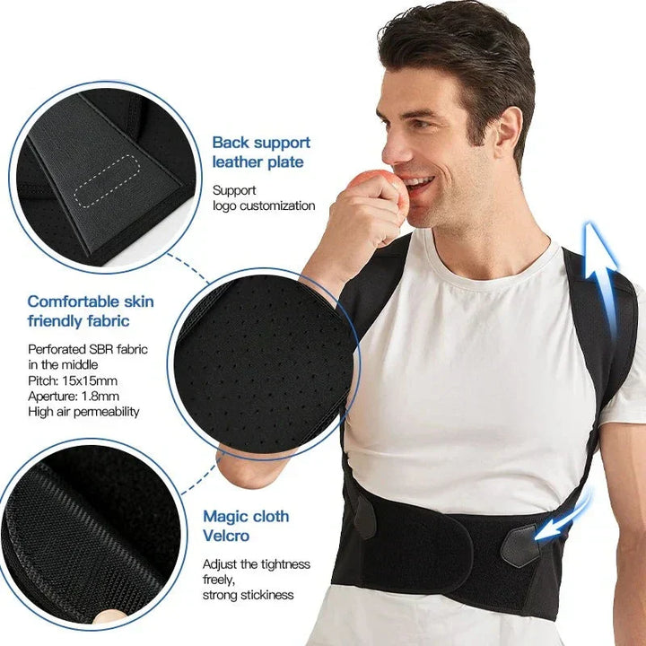 Posture Corrector Back Support Brace Belt Adjustable Strap