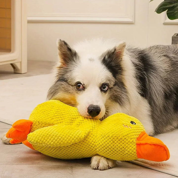Dog Plush Chew Toy Duck Shape