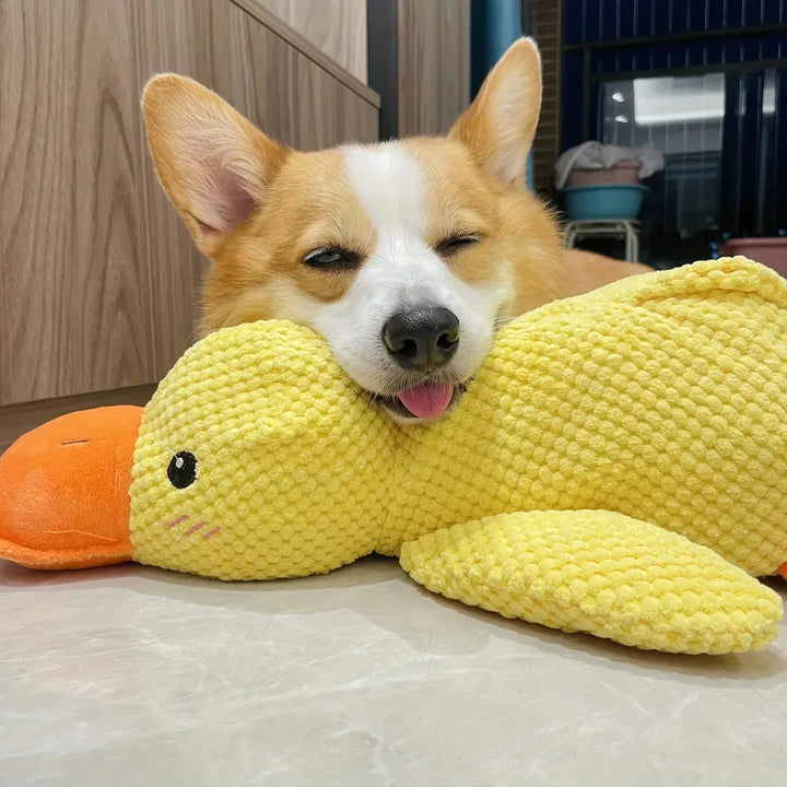 Dog Plush Chew Toy Duck Shape