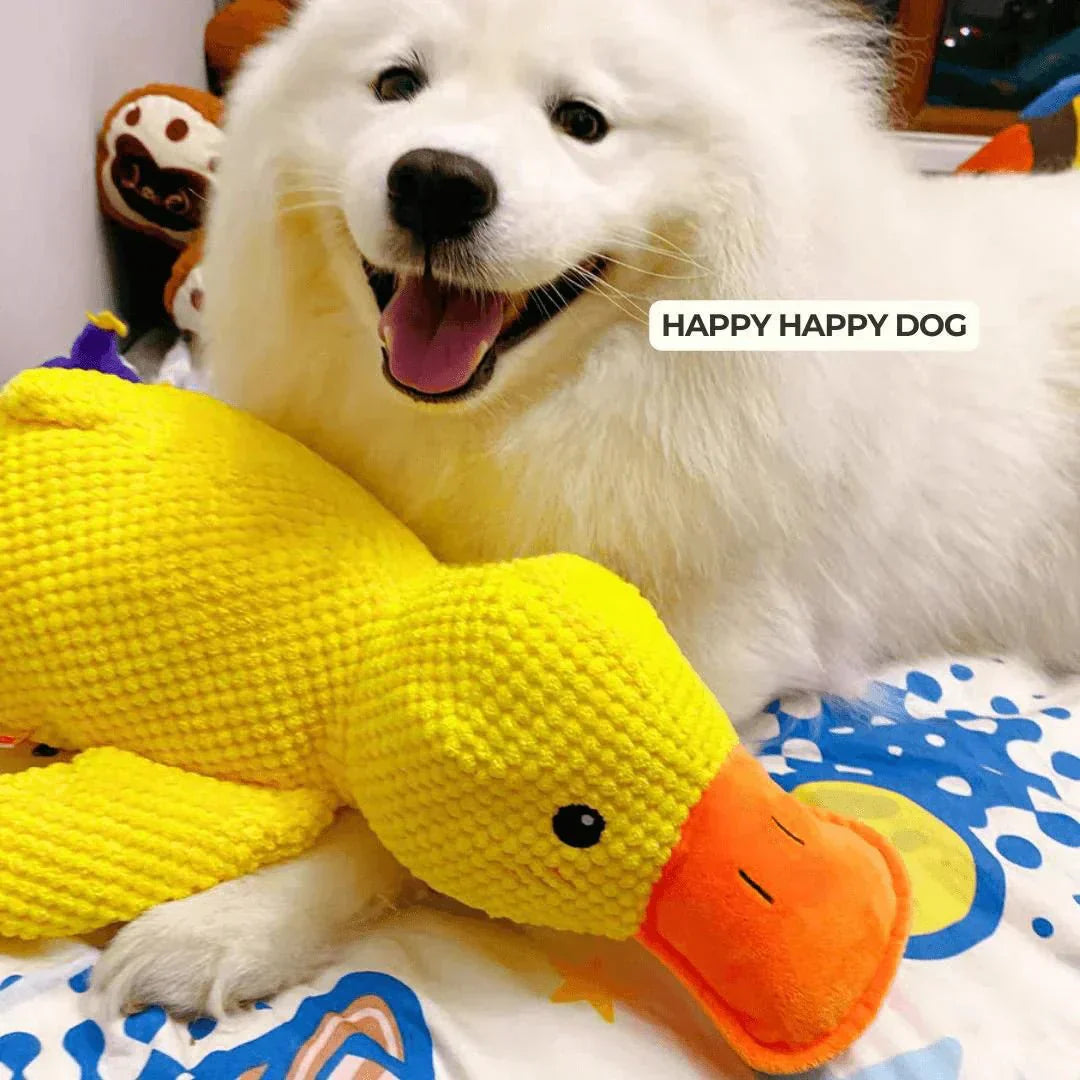 Dog Plush Chew Toy Duck Shape