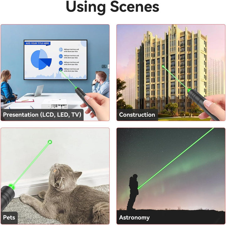 Rechargeable Metal Laser Pointer Pen with Torch Light