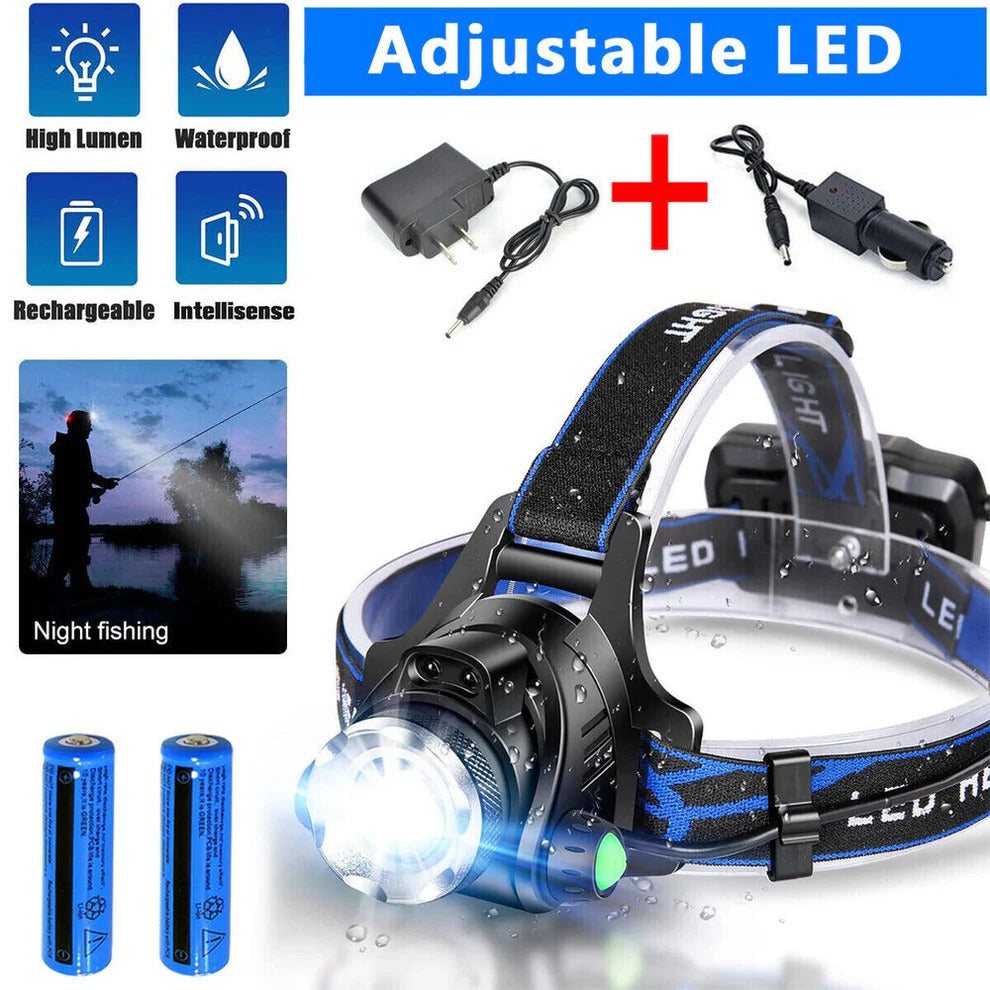 Rechargeable LED Headlamp Outdoor Headlight High Brightness