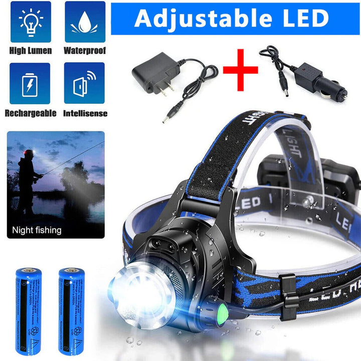 Rechargeable LED Headlamp Outdoor Headlight High Brightness