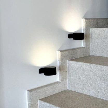 Rechargeable Circular LED Wall Light 360 Degree Rotating Fixture