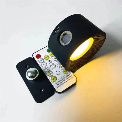 Rechargeable Circular LED Wall Light 360 Degree Rotating Fixture