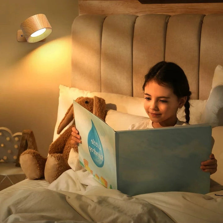 Rechargeable Circular LED Wall Light 360 Degree Rotating Fixture