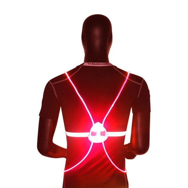 LED Safety Vest Reflective High Visibility 360 Degree Lighted Vest