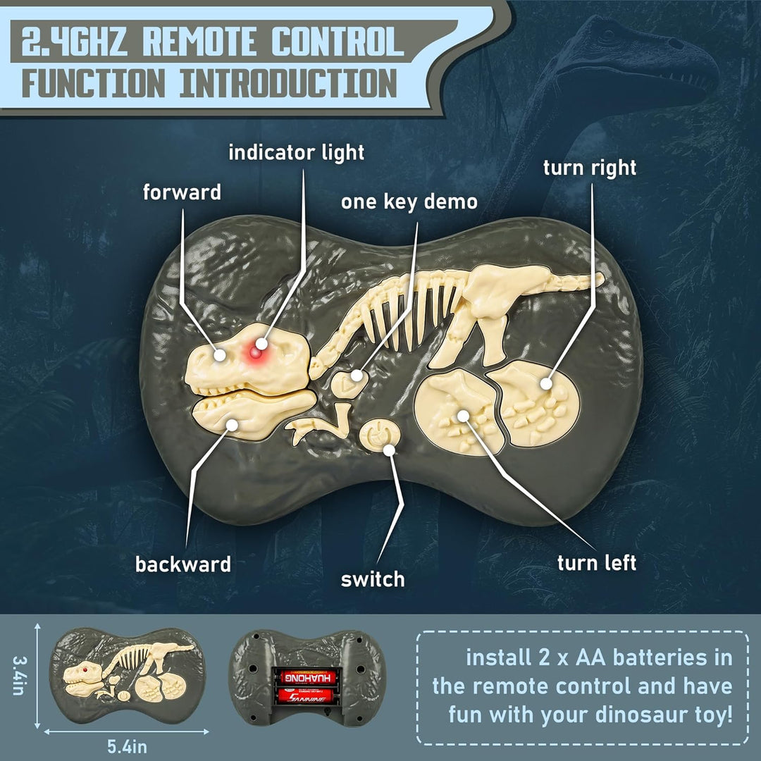 Halloween Remote Control Dinosaur Light Up RC Raptor Toy