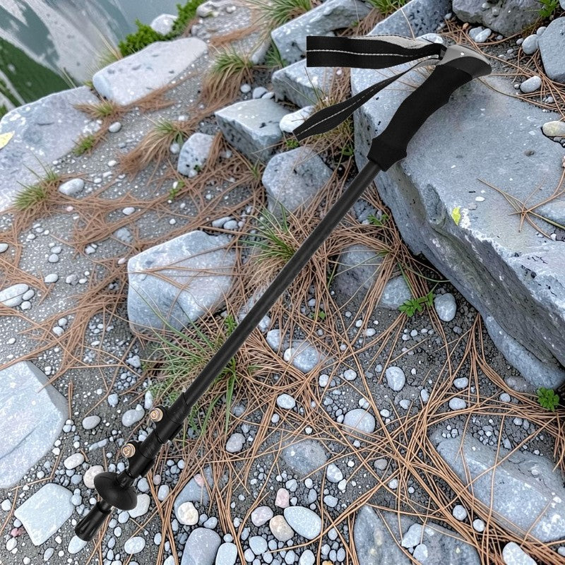 Adjustable Telescopic 3-Section Trekking Poles Carbon Fiber Lightweight