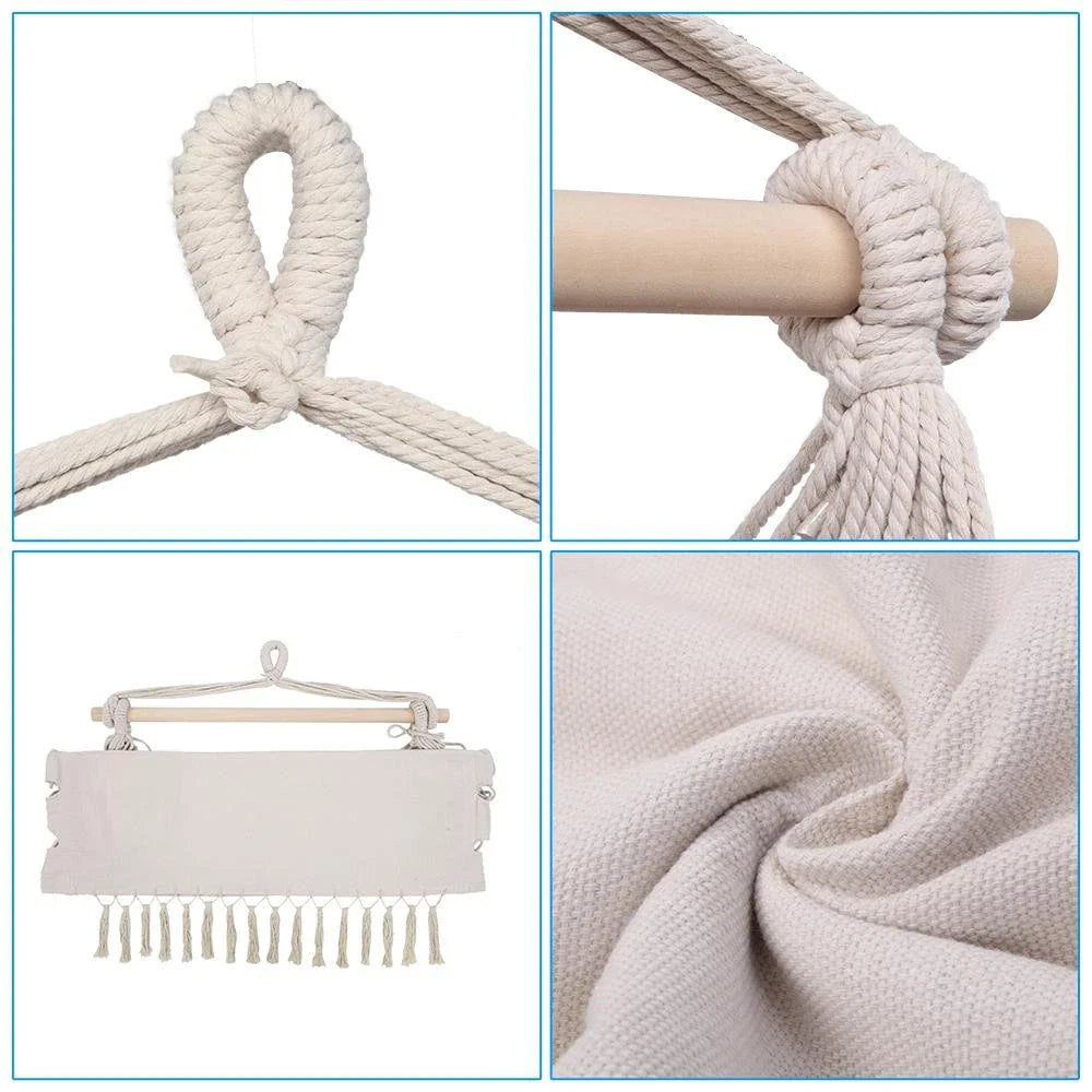 Hanging Rope Hammock Chair Swing Seat for Outdoor Patio Porch Camping