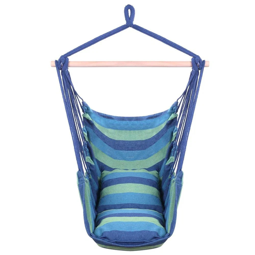 Hanging Rope Hammock Chair Swing Seat for Patio Garden Camping