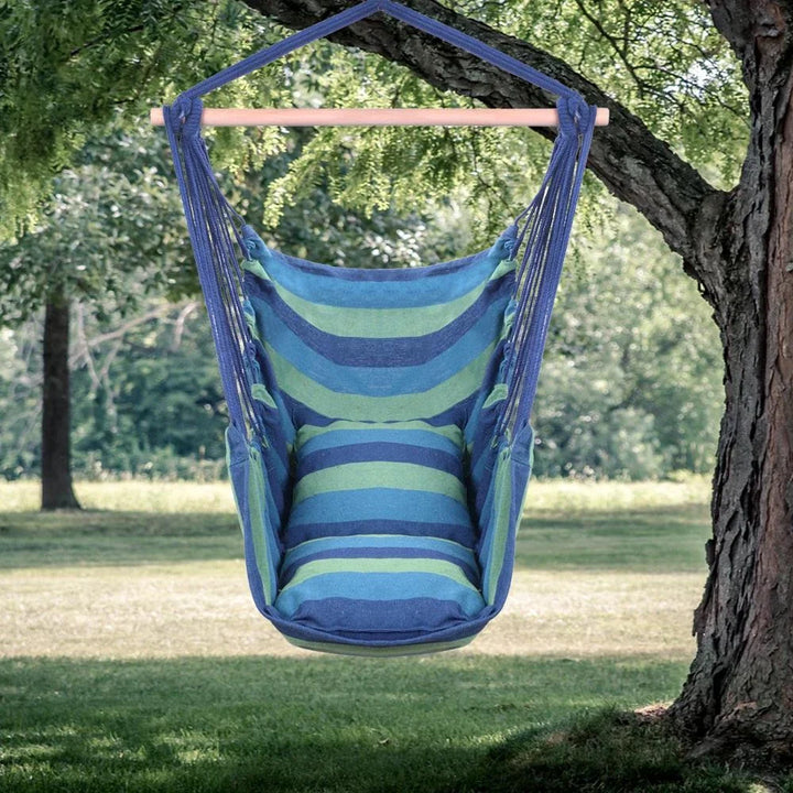 Hanging Rope Hammock Chair Swing Seat for Patio Garden Camping