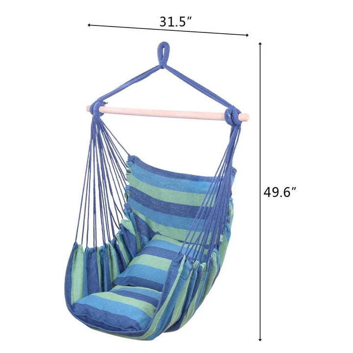 Hanging Rope Hammock Chair Swing Seat for Patio Garden Camping