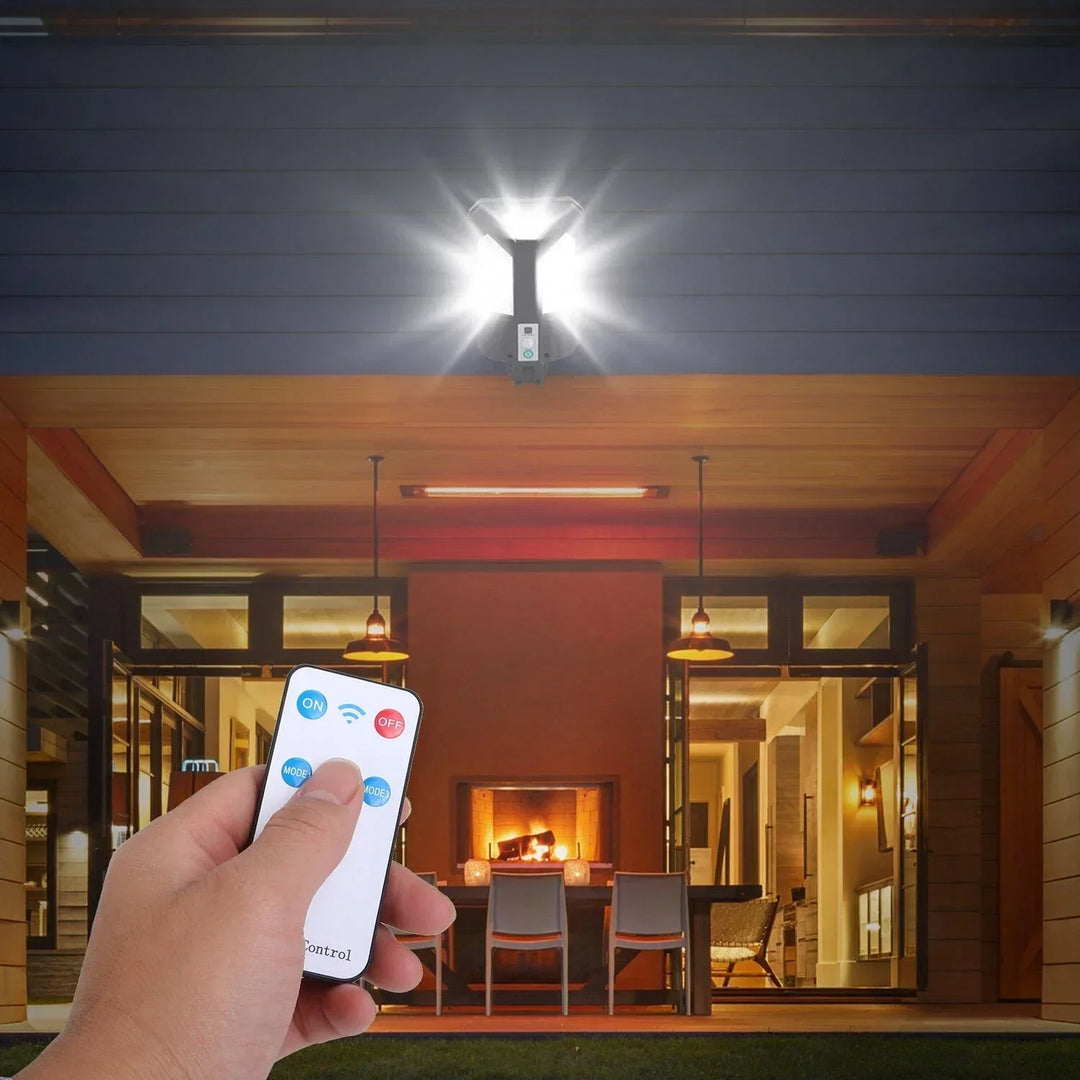 Solar Motion Sensor Outdoor Wall Light Flush Mount LED
