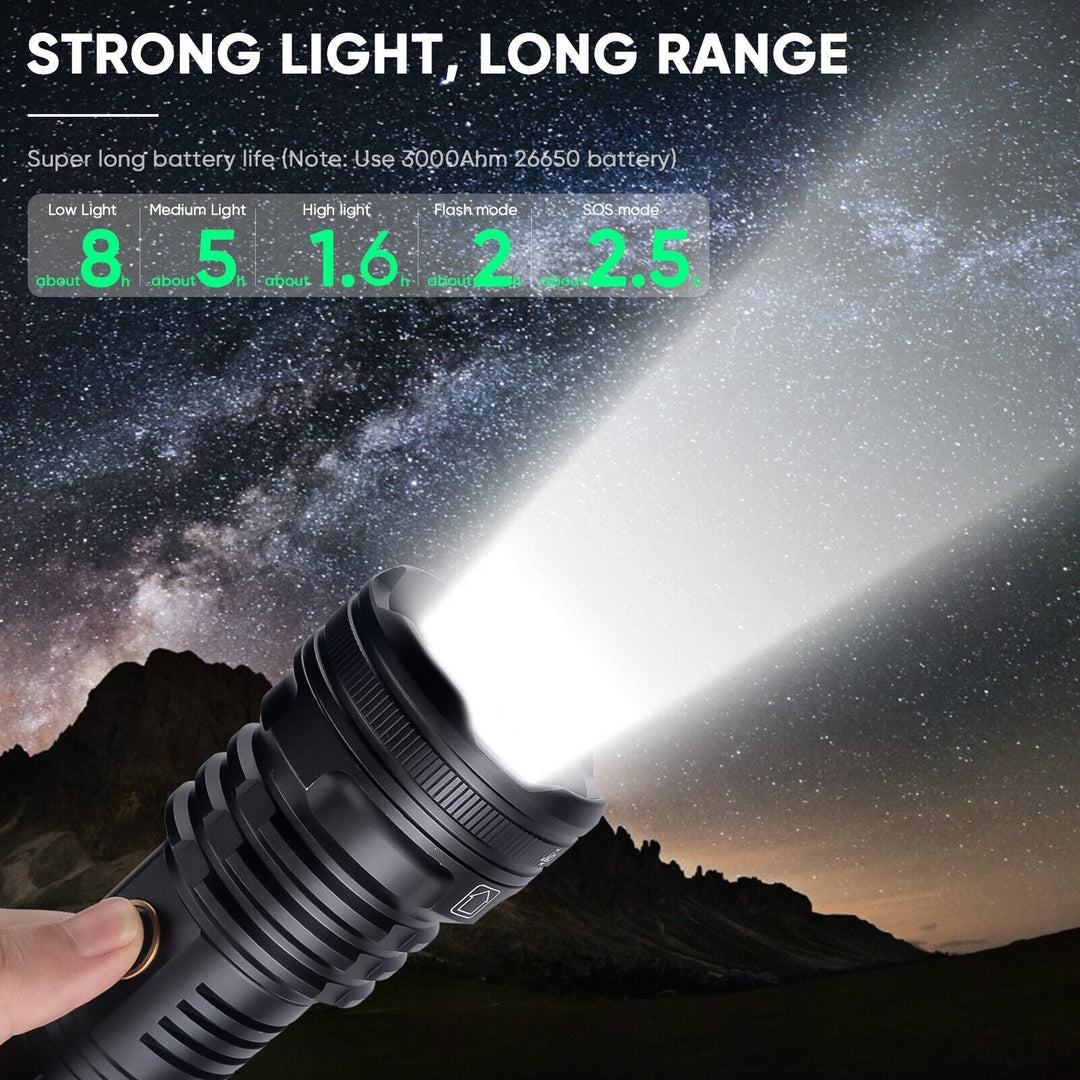 LED Rechargeable USB Handheld Flashlight Torch High Lumen
