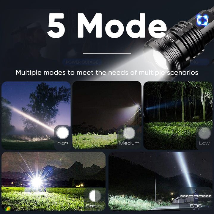 LED Rechargeable USB Handheld Flashlight Torch High Lumen