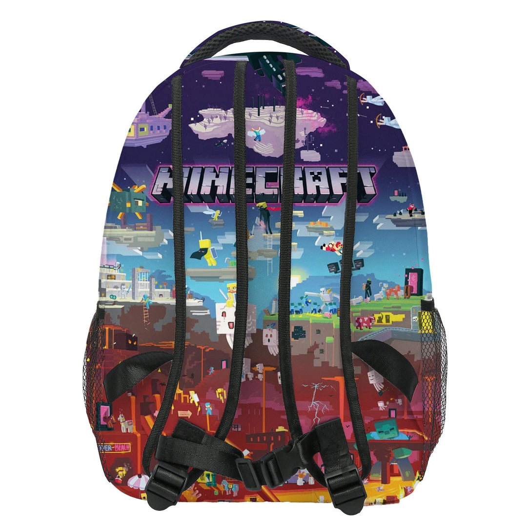 Square Video Game Backpack Rucksack Minecraft Style